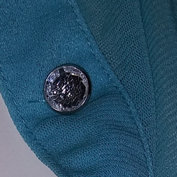 INC International Concepts Baby Blue Sheer Long Sleeve Blouse - Picture 9 of 10